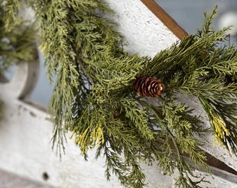 Christmas Garland-CEDAR Garland-Christmas Greenery-Winter Garland-Christmas Décor-Holiday Table Runner-Holiday Greenery-Holiday Home Décor-