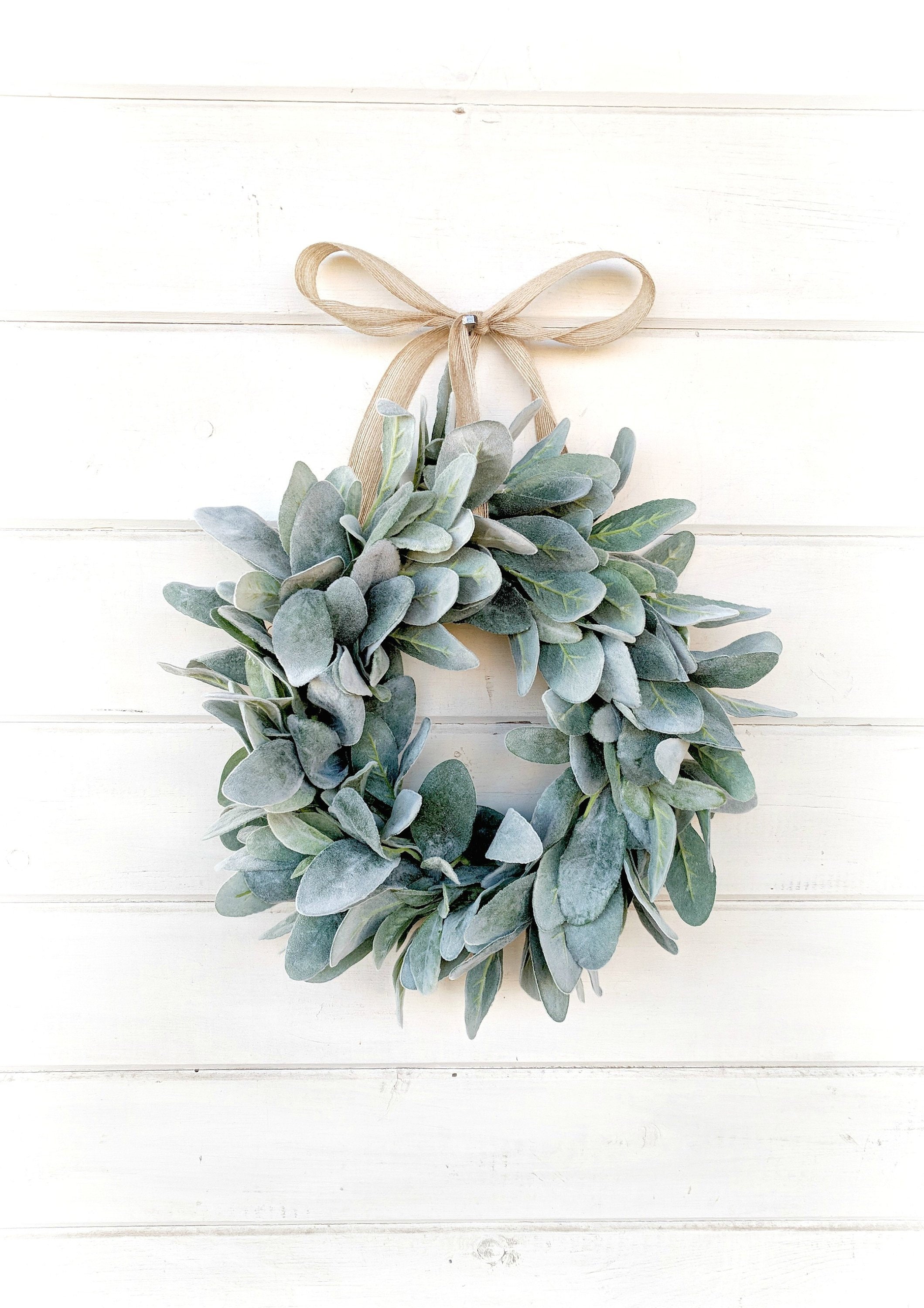 Puleo International 22 Artificial Flocked Lambs Ear Wreath Green 1522-W22 Puleo International 22 Artificial Flocked Lambs Ear Wreath Green 1522-W22