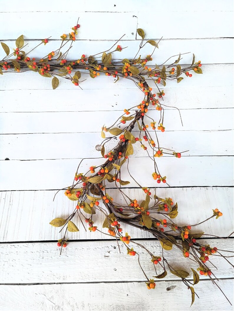 Fall Garlandorange Garlandmodern Farmhouse Décorfall Etsy