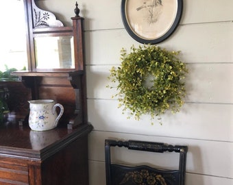 Cottage Home Decor-Small Wreath-Kitchen Wall Decor-MINI Wreath-Chair Back Wreath-Modern Farmhouse Wreath-Cottagecore-Year-Round Wreath