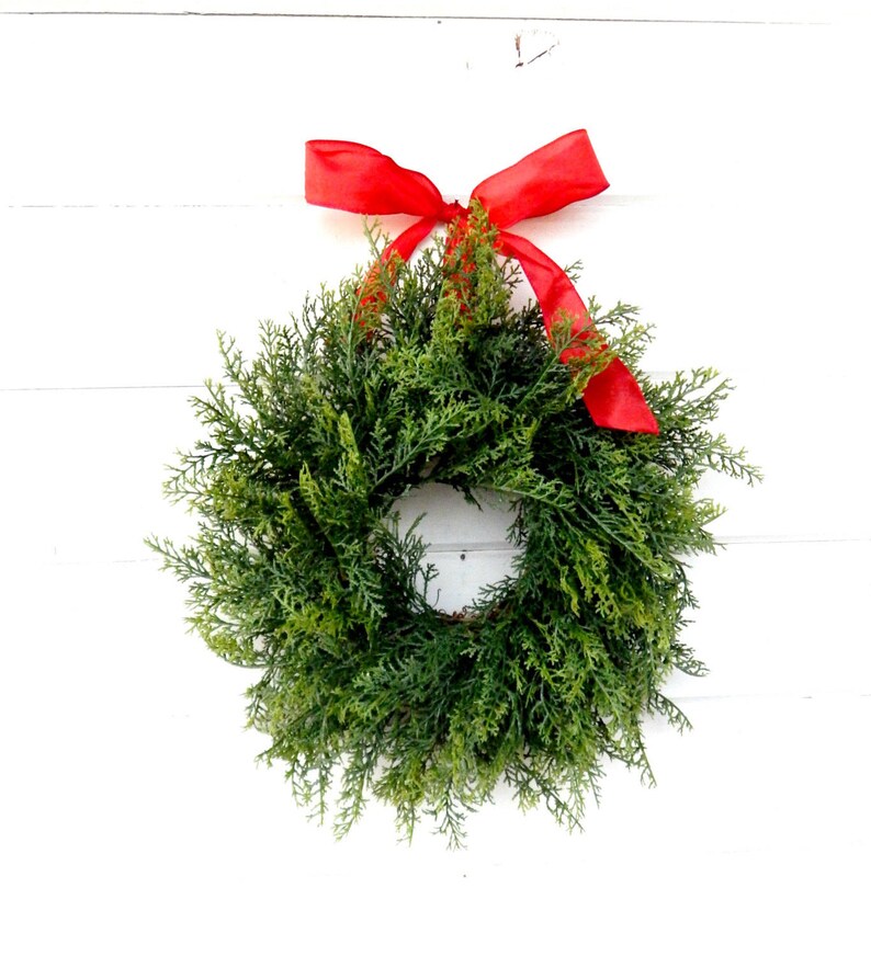 Christmas MINI Wreath-Winter Wreath-Holiday Wreath CEDAR Wreath-SCENTED Wreath-Holiday Home Decor-Christmas Wreath-Small Mini Wreath-Gifts