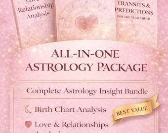 Very Detailed Astrological Birth Chart Reading | Personalized Natal Chart PDF | Astrology & Numerology Analysis | Life Themes Guidance