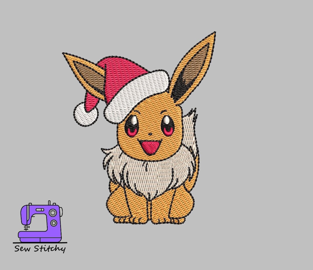 クリスマス イーブイ ポケモン - 機械刺繍デザイン - Etsy 日本