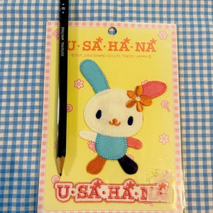 Écussons brodés Usahana grand format des années 2000 / Sanrio Vintage / Heisei