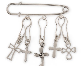 Stitch Markers Knitting Crochet Set of Silver Crosses Gifts for Knitters Accessories Notions Tools Supplies