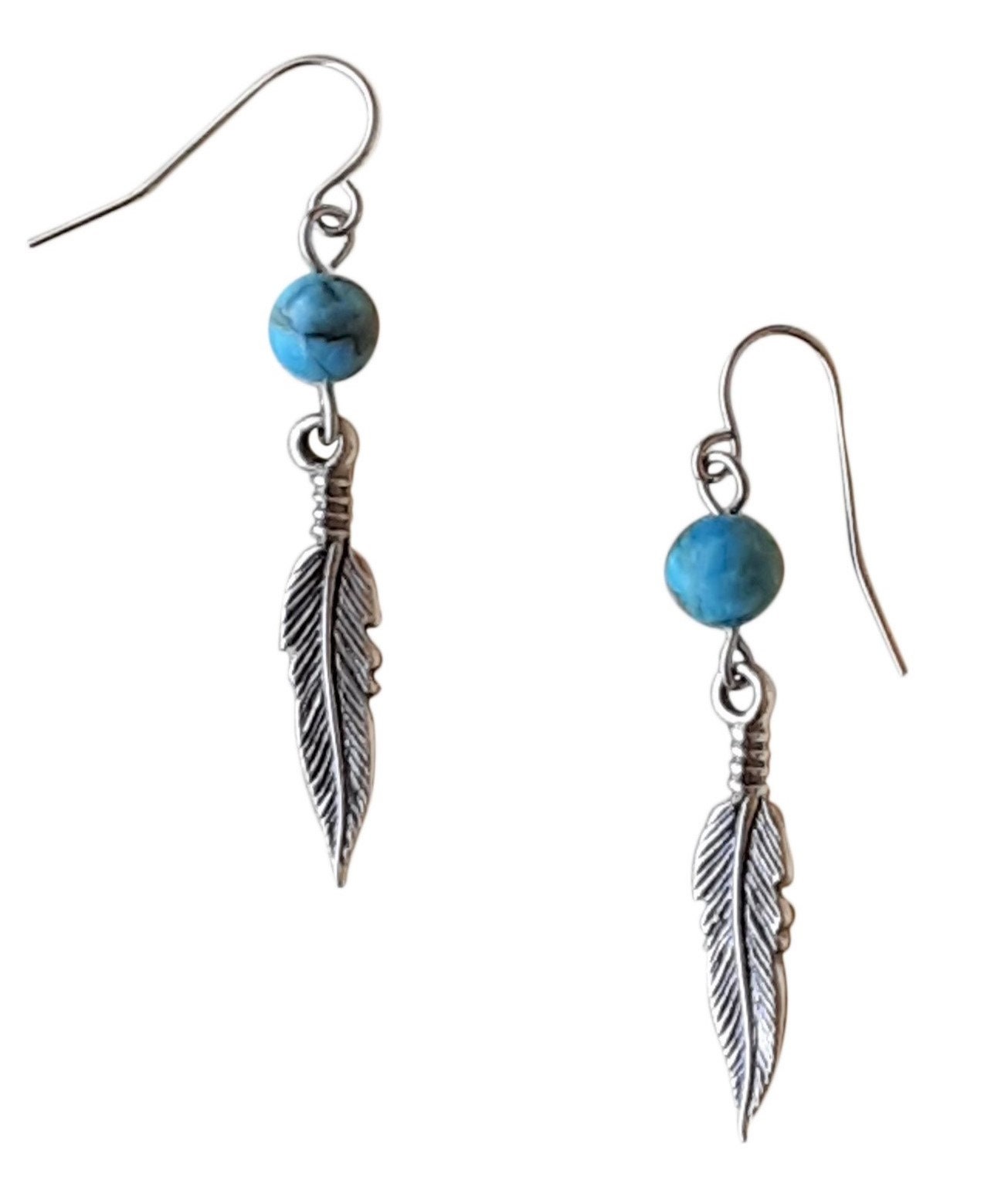 Feather Earrings Men Women Dangle Feather Earrings Sterling Etsy