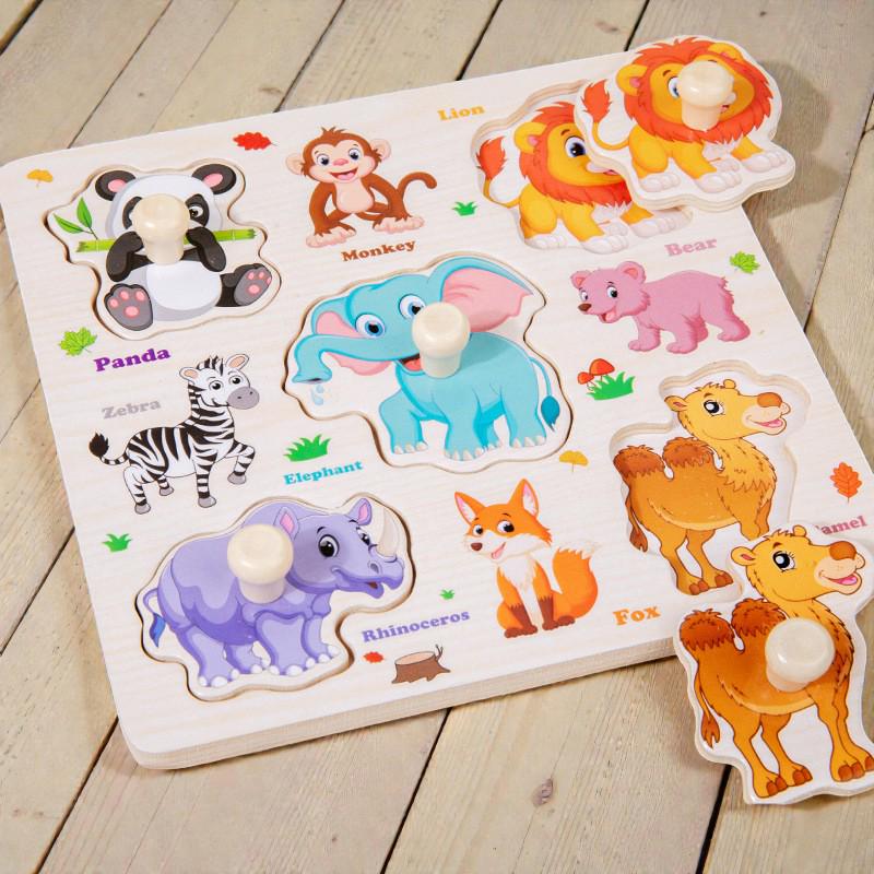 Wooden Educational Puzzle Board Set – Montessori Learning Toys for ...