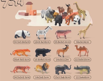 Colección de figuras de animales de safari: decoración del hogar y exhibición de escritorios de oficina