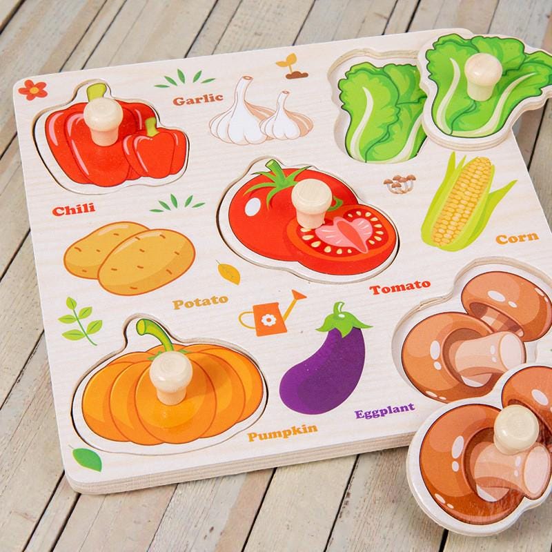 Wooden Educational Puzzle Board Set – Montessori Learning Toys for ...