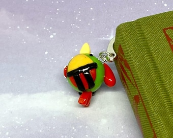 Pokemon Bookmark, Natu, Handmade, Birds, Polymer Clay