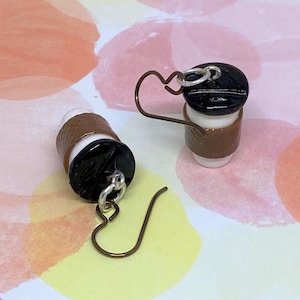 Coffee Earrings, Coffee Cup Earrings, Drink Earrings, Coffee Lover Earrings, Coffee Lover Jewelry, Drink Jewelry, Handmade Earrings, Coffee
