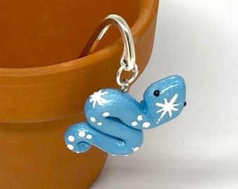 Snake Bookmark, Galaxy Snake Bookmark, Polymer Clay, Handmade, Animal Bookmark, Snake Accessories, Snakes, Pythons, Cute Snake