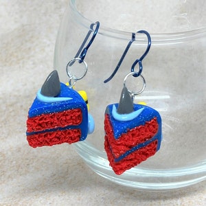 Cake Earrings, Jaws Earrings, Food Earrings, Jaws Cake, Food Jewelry, Handmade Earrings, Cake Jewelry, Shark Jewelry, Shark Earrings