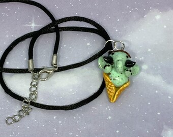 Mammoth Necklace, Animal Puns, Ice Cream, Fake Food, Handmade, Polymer Clay