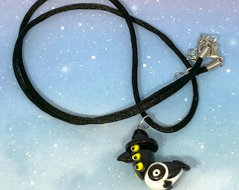 Bird Necklace, Magpie Necklace, KPDH Necklace, Polymer Clay, Handmade, Sussie Bird Necklace, KPDH Jewelry, K Pop Demon Hunters