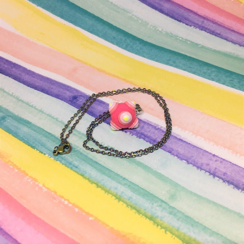 Katamari Necklace, Katamari, Katamari Damacy, We Love Katamari, Polymer Clay, Handmade, Prince of Cosmos, Game Jewelry, Game Necklace