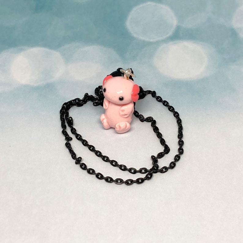Handmade Polymer Clay Axolotl Necklace, Animal Jewelry - Etsy