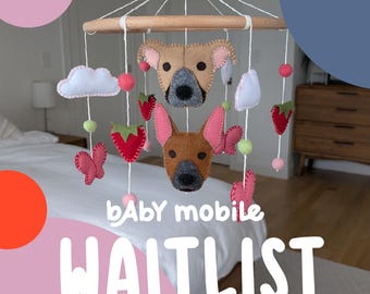 WAITLIST: Custom Felt Pet Portrait Baby Mobile