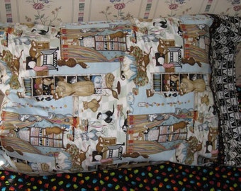 Pillowcase: Cats in a Sewing Room