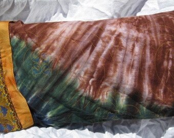 Bolster pillow in Indian Print case
