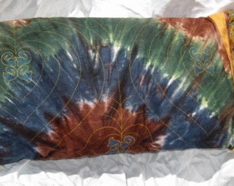 Bolster pillow in Indian Print case