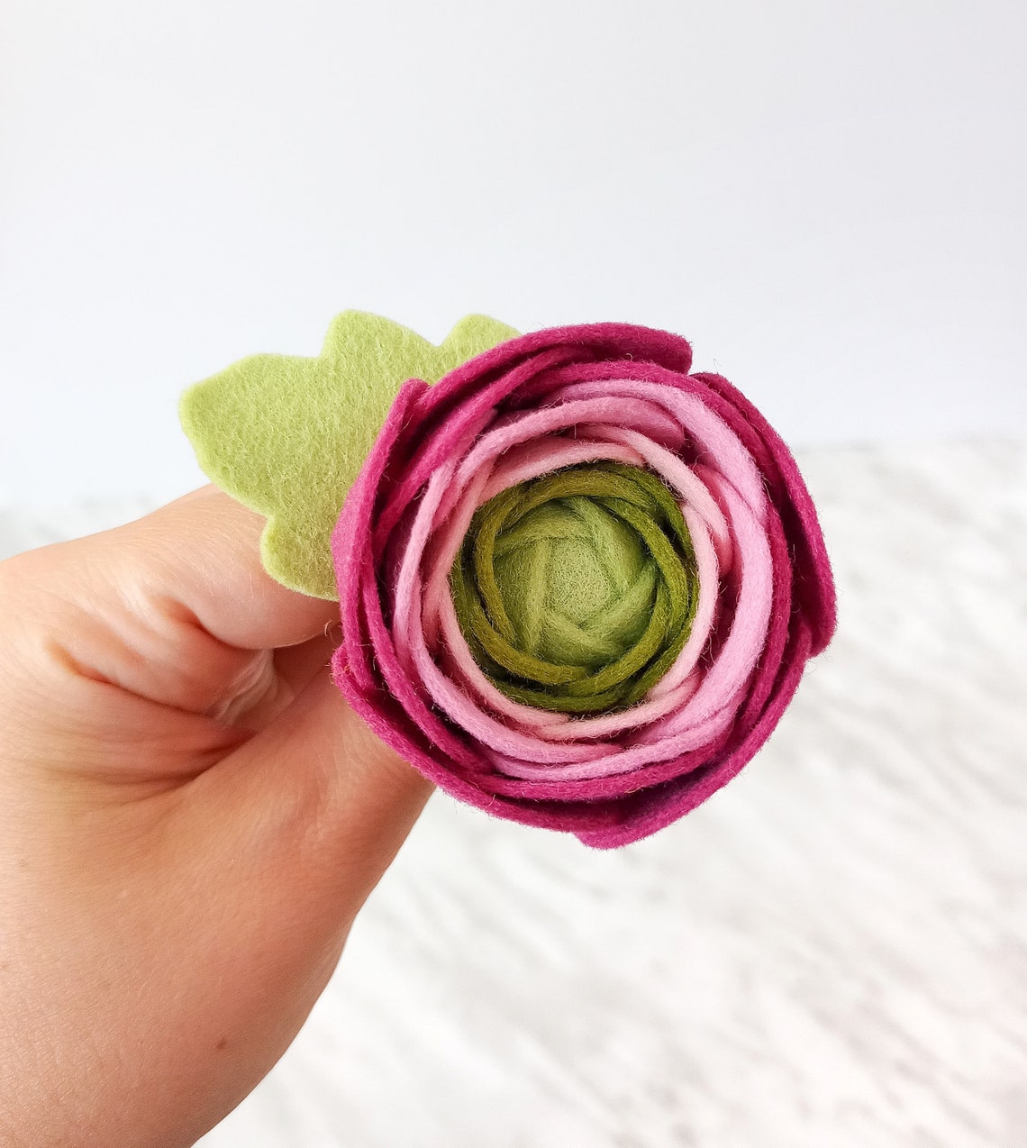 Felt Ranunculus Flower PDF & SVG Pattern Digital Download DIY Etsy UK