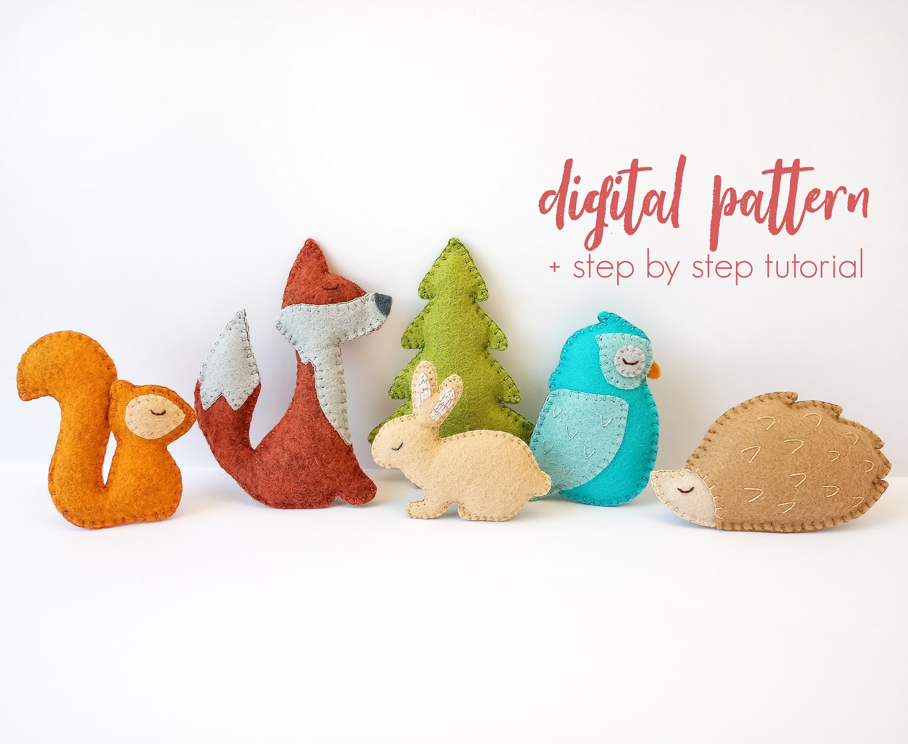Felt Woodland Animals. PDF & SVG Pattern. Felt Fox Pattern. - Etsy Felt Woodland Animals. PDF & SVG Pattern. Felt Fox Pattern. - Etsy