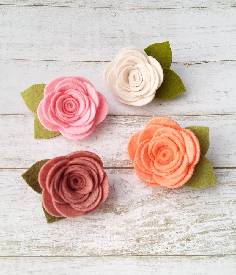Felt Flower Clip. Flower Hair Clip. Felt Clip. Baby Hair Clip. Etsy