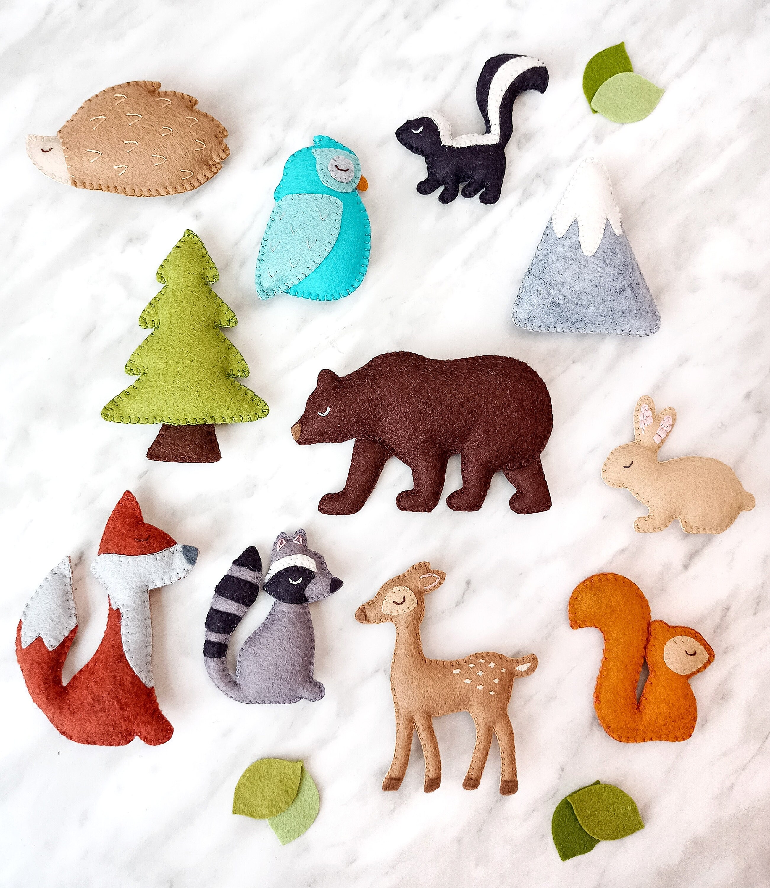 PDF Pattern Set 11 Felt Woodland Animals Felt Forest Animal | Etsy