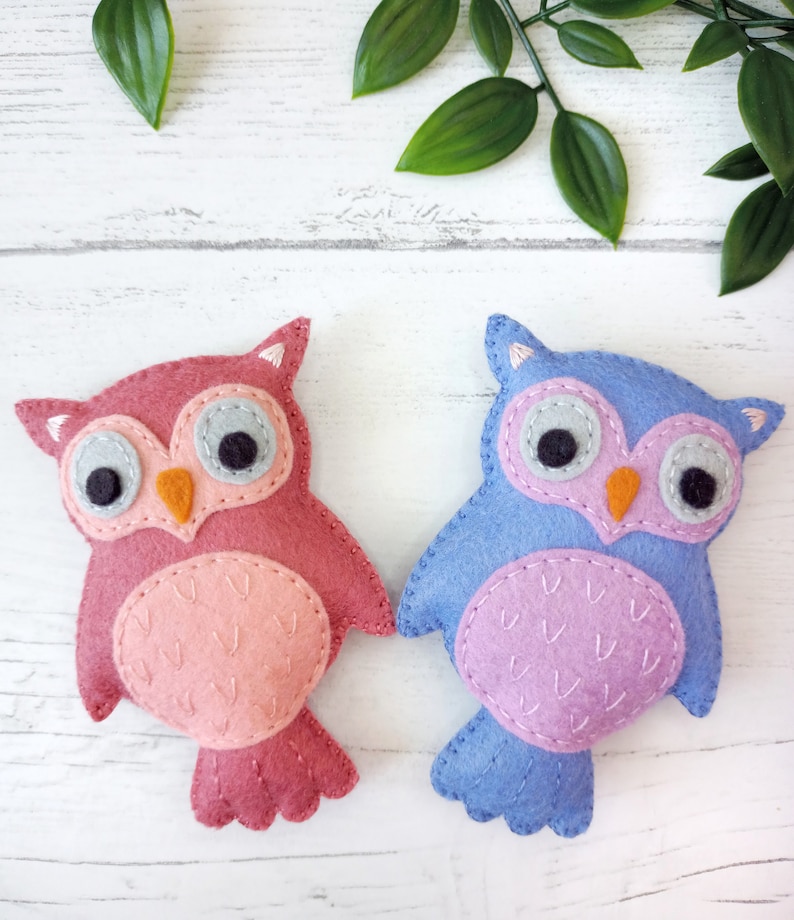 PDF Pattern Felt Owl Stuffed Animal Sewing Pattern. Felt Etsy