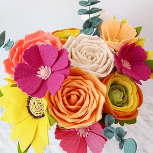 Felt Flower Bouquet Pattern Set Instant Digital Download PDF & SVG. DIY ...