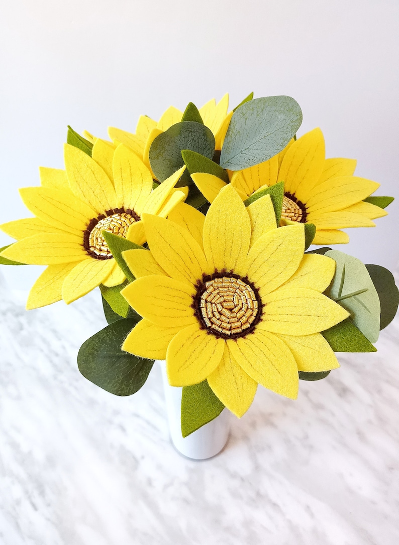 Felt Flower Bouquet Pattern Set Instant Digital Download PDF Etsy