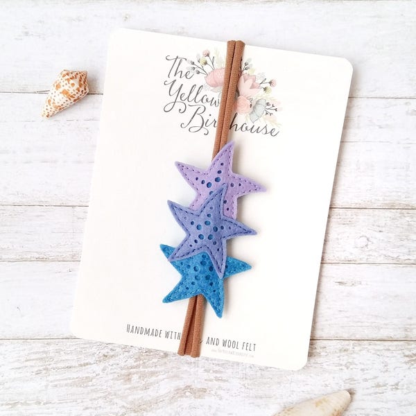 Mermaid Headband. Felt Starfish Headband. Toddler Mermaid. Baby Mermaid Outfit. Mermaid Birthday Crown. Birthday Headband. Mermaid Baby