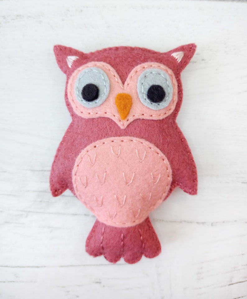 PDF Pattern Felt Owl Stuffed Animal Sewing Pattern. Felt Etsy