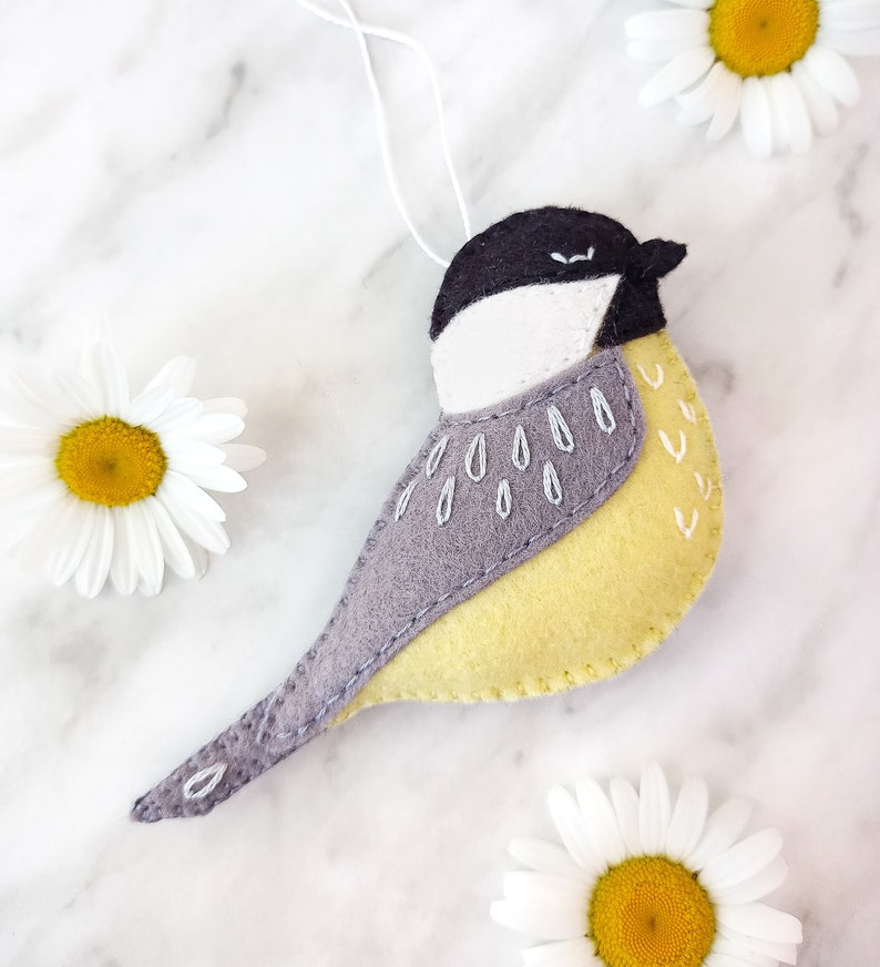 Felt Chickadee Pattern - PDF and SVG Instant Download. Embroidered Felt ...