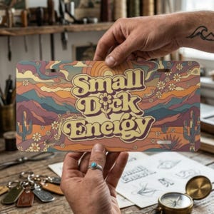 Funny Sarcastic Retro Desert Statement License Plate | Groovy 70s Aesthetic Car Decor