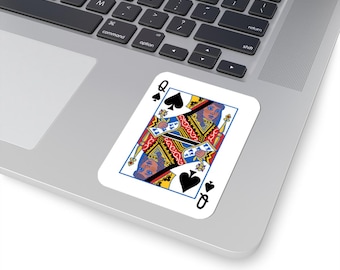 Queen of Spades Playing Card Sticker | Kiss-Cut Sticker