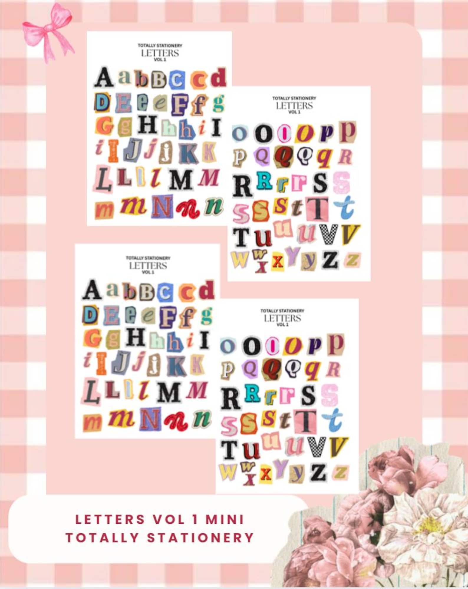 L Magazine Sticker Magazine Letter Stickers Sheet 4 Sheets | Journaling | BUJO ...