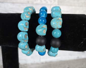 Large Skull Beaded Bracelets