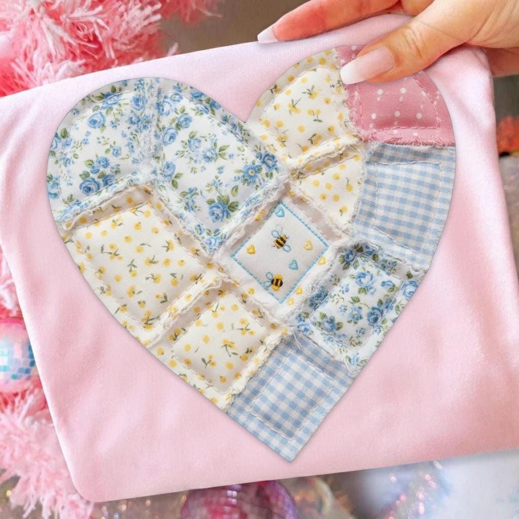 10 Valentine Heart Patchwork Png, Valentines Day Png, Valentines Day ...