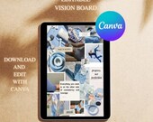 Editable Vision Board Kit Vision Board Template Printable Vision Board Motivational Poster Manifestation & Goal Setting