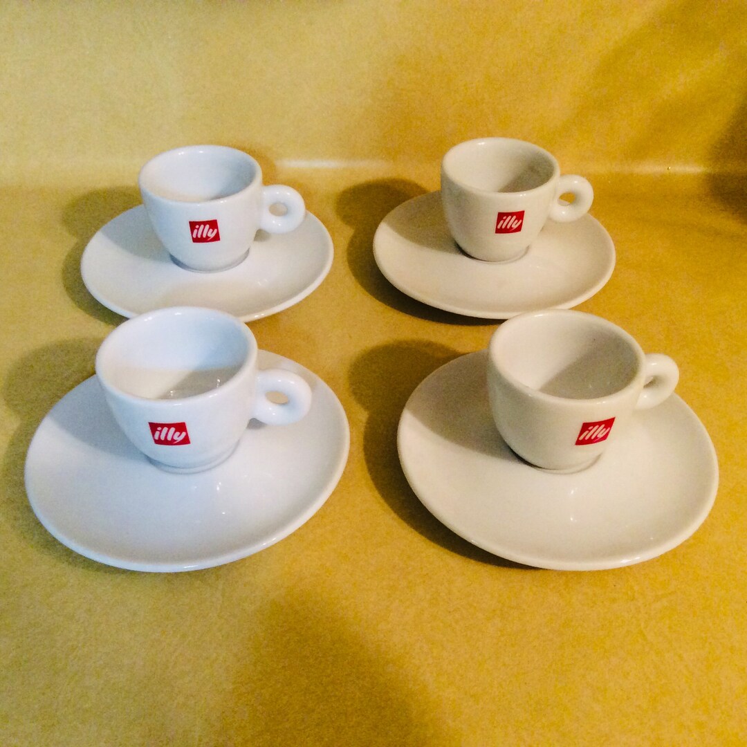 Illycafe Cappuccino Cups and Saucers Made in Portugal Etsy