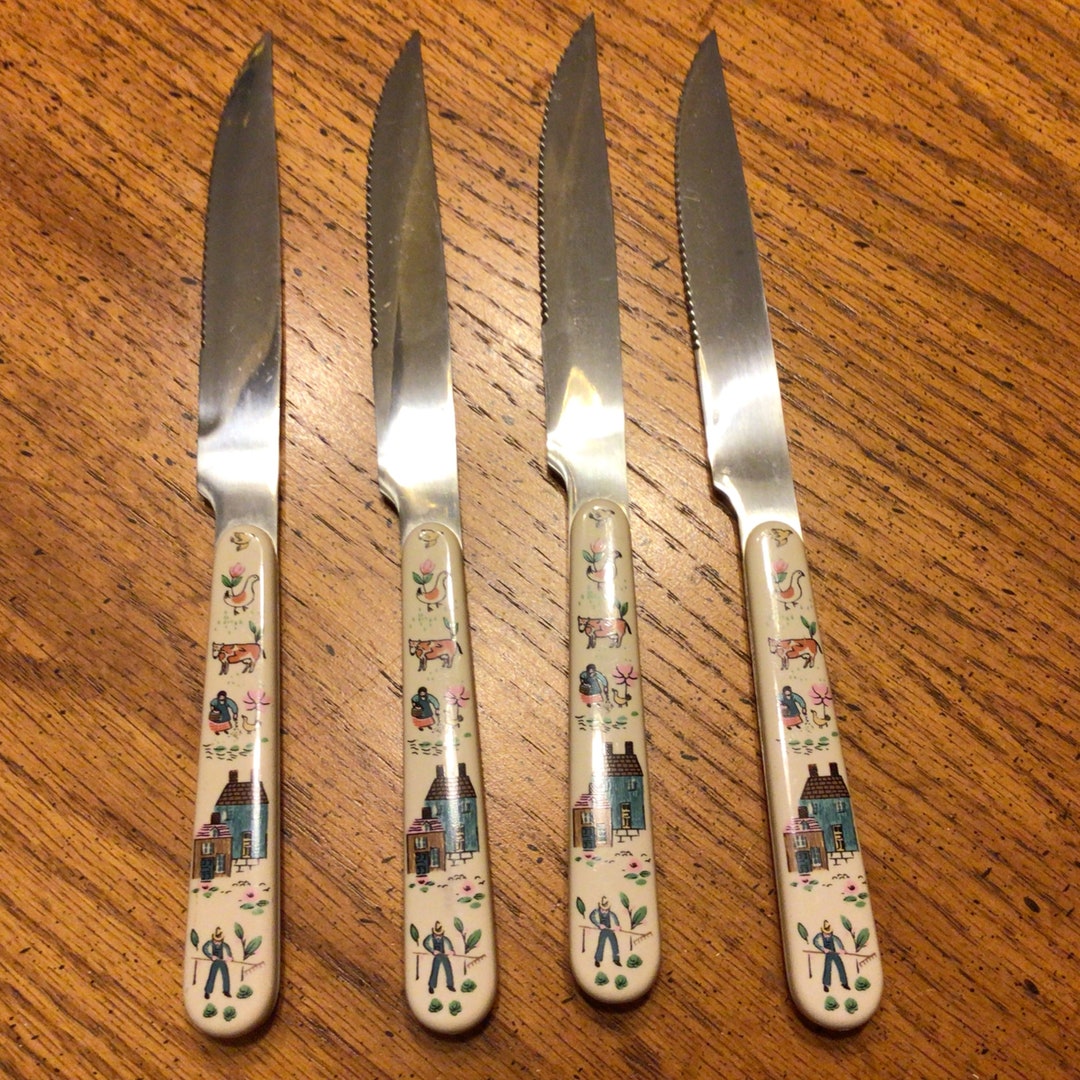 Sears Heartland Stainless Steak Knives Made in Taiwan Etsy