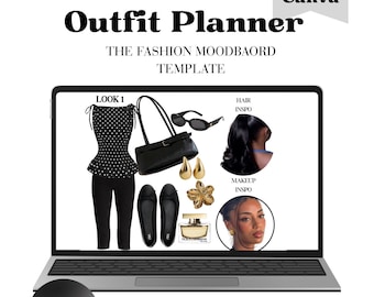 Outfitplanerare | Mall för digital moodboard | Canva-mall