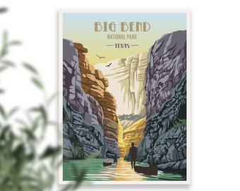 Big Bend National Park Poster, National Park Poster, National Park Art, National Parks, Nursery Wall Art, Travel Gifts, Travel Nursery