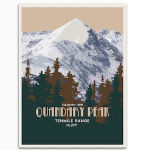 Colorado Gifts for Men, Colorado 14er, QUANDARY PEAK, Colorado Fourteeners, Colorado Photography, Colorado Rockies, Colorado 14er Gifts