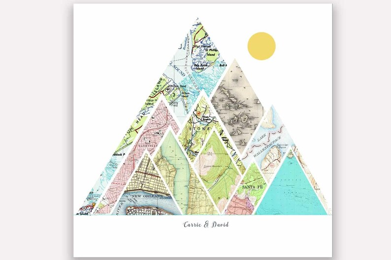 Gift for Boyfriend for long distance relationship, Custom mountain gifts