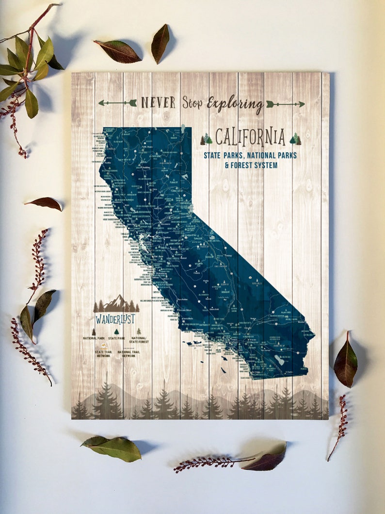California Wall Art California Gift State Wall Art State Etsy Ireland