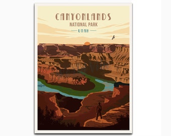 Canyonlands National Park, Utah, National Park Poster, National Park Art, National Parks, Travel Poster, Travel Gifts, Utah National Parks