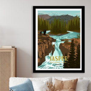 Canada National Parks Poster Set: Jasper & Banff Art Prints (Unframed)
